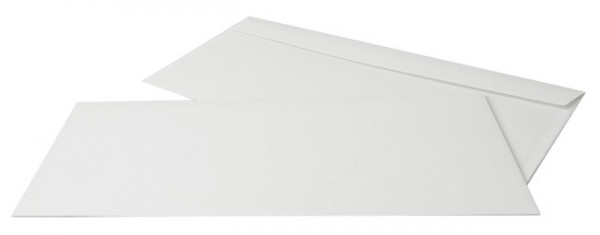 Kuvert 210x105 mm, DIN lang, roh-weiß